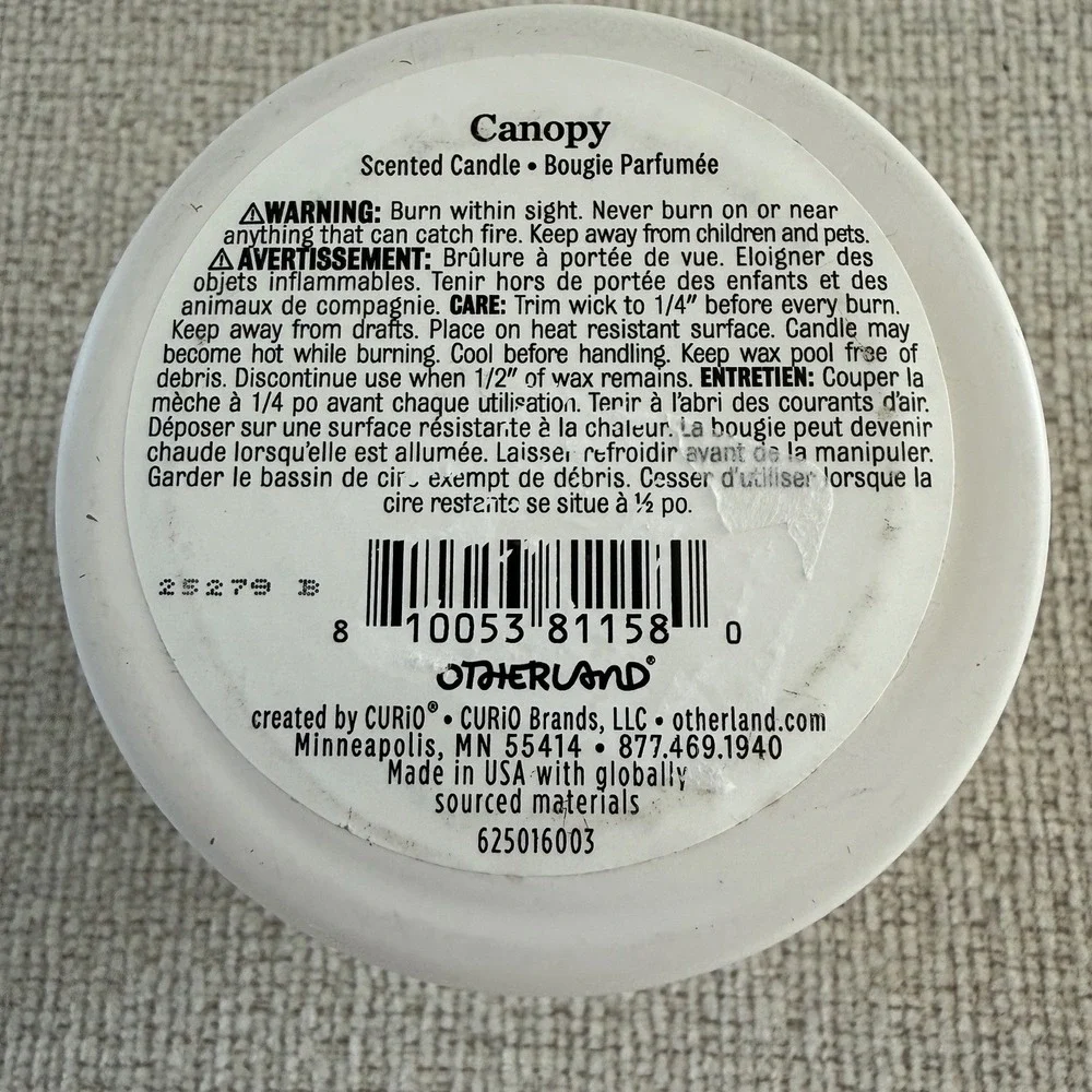 New Otherland Votive Candle CANOPY Vegan Ivy Greens Fig Summer Dew 8oz
